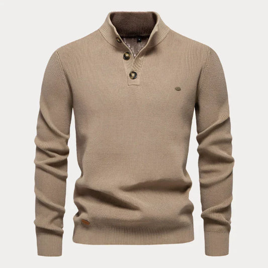 Pullover heren – Opstaande kraag, comfortabele trui voor casual en sportief gebruik