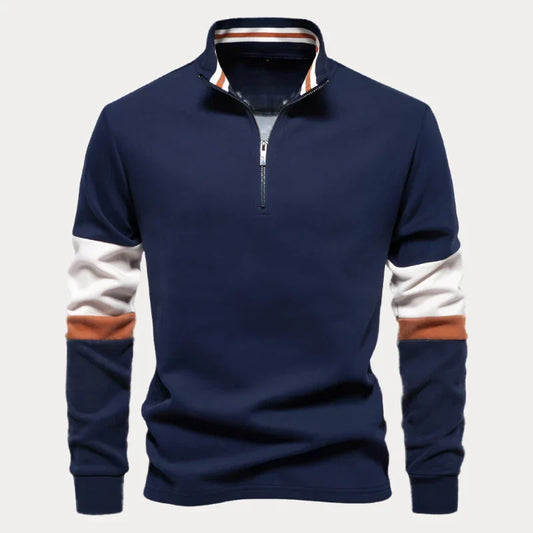 Herenpullover met Rits – Comfortabele Kwart Rits Trui voor Herfst en Winter