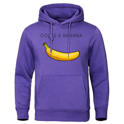 Hoodie heren – Bananenprint sweatshirt met comfortabele pasvorm en trendy design