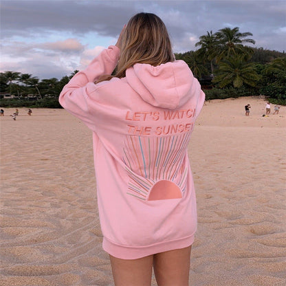 Hoodie voor dames – Overmaat bedrukte hoodie met comfortabele pasvorm en stijl