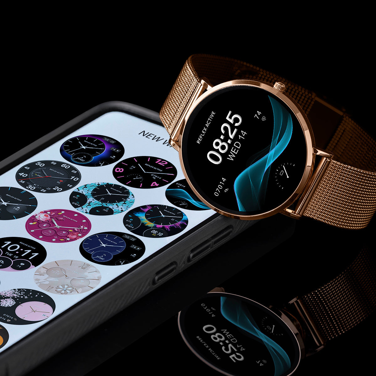 Slimme Horloge AMOLED Scherm Fitness Tracker Hartslagmeter