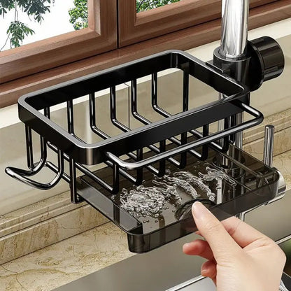 Spoelbak organizer voor kraan roestvrij compact praktisch