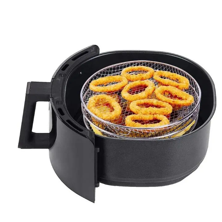 Stapelbaar RVS Airfryer Rek Set 3 Stuks