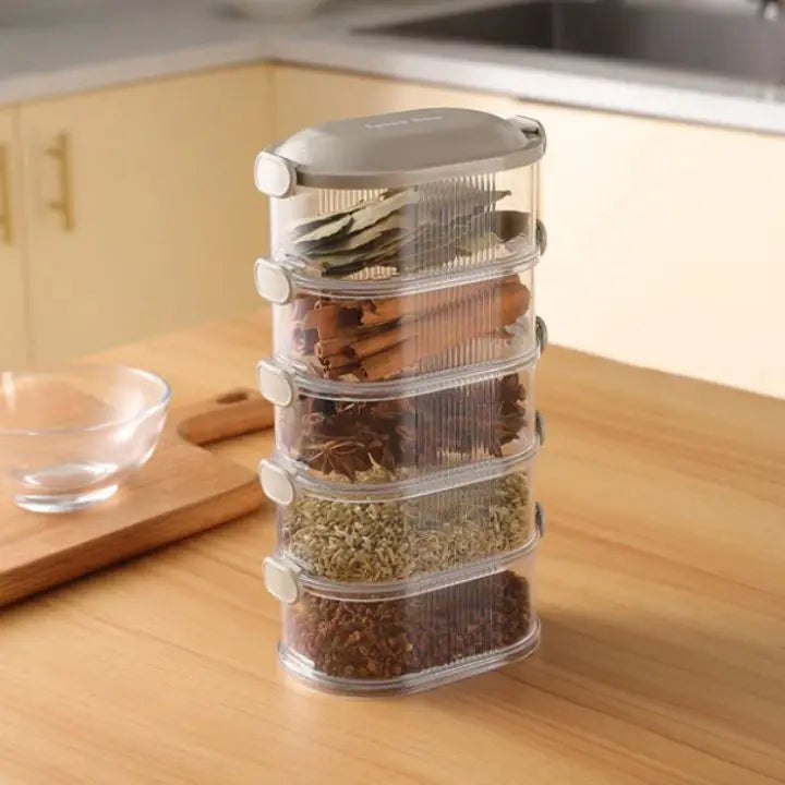 Stapelbare meerlaagse kruidenbox 5 stuks