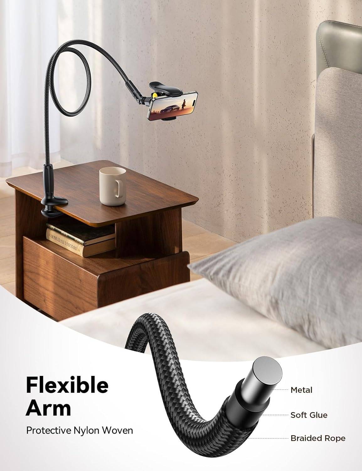 Telefoonhouder Bed Klemhouder Smartphone Houder Bedsteun
