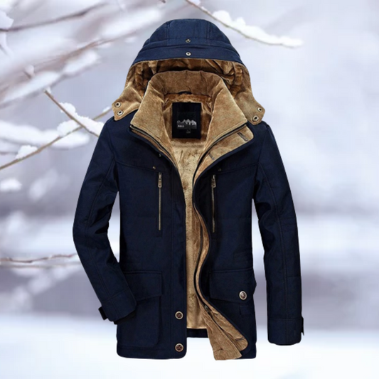 Heren gewatteerde jas – Warme winterjas met capuchon en trendy design