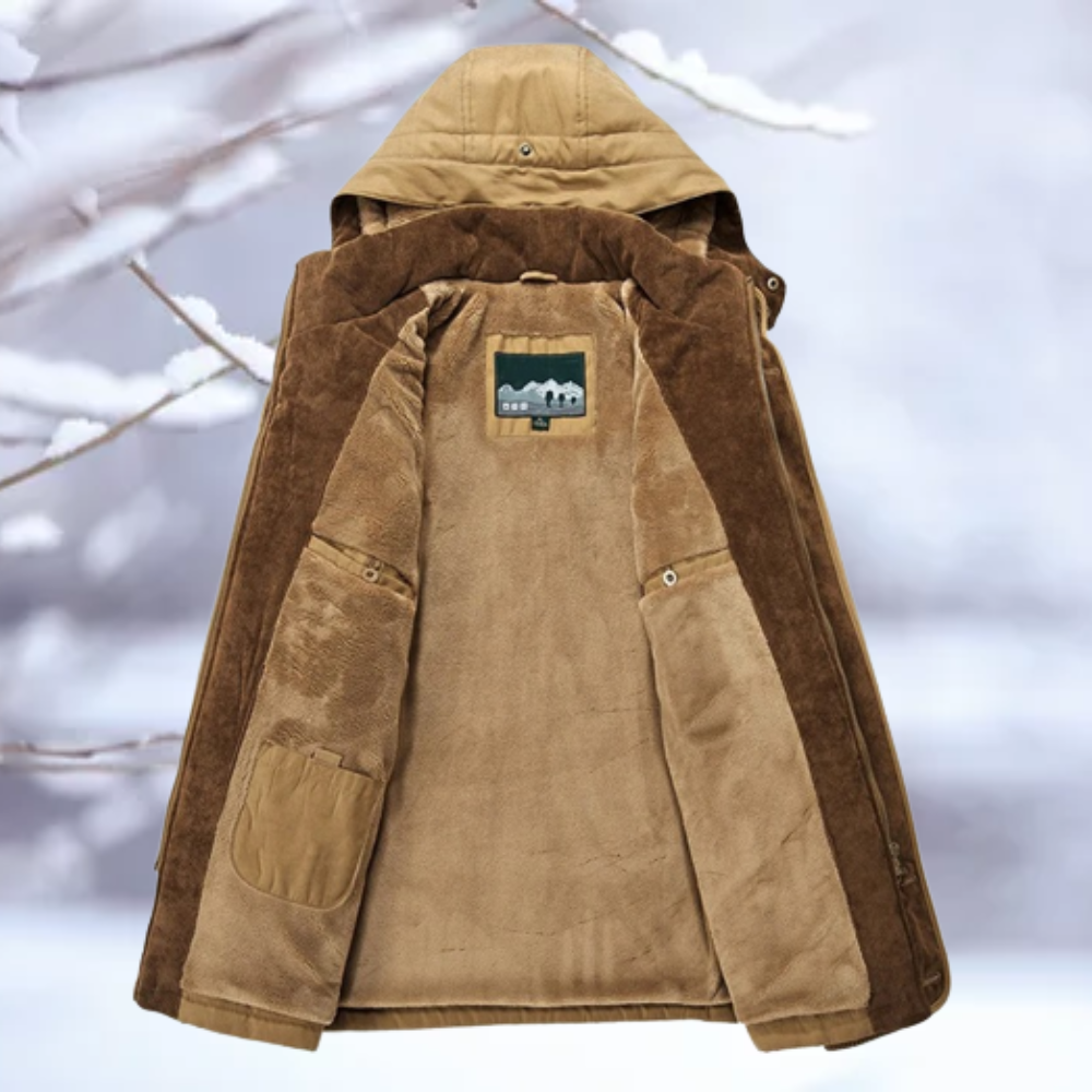 Heren gewatteerde jas – Warme winterjas met capuchon en trendy design