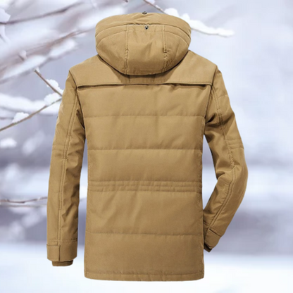 Heren gewatteerde jas – Warme winterjas met capuchon en trendy design