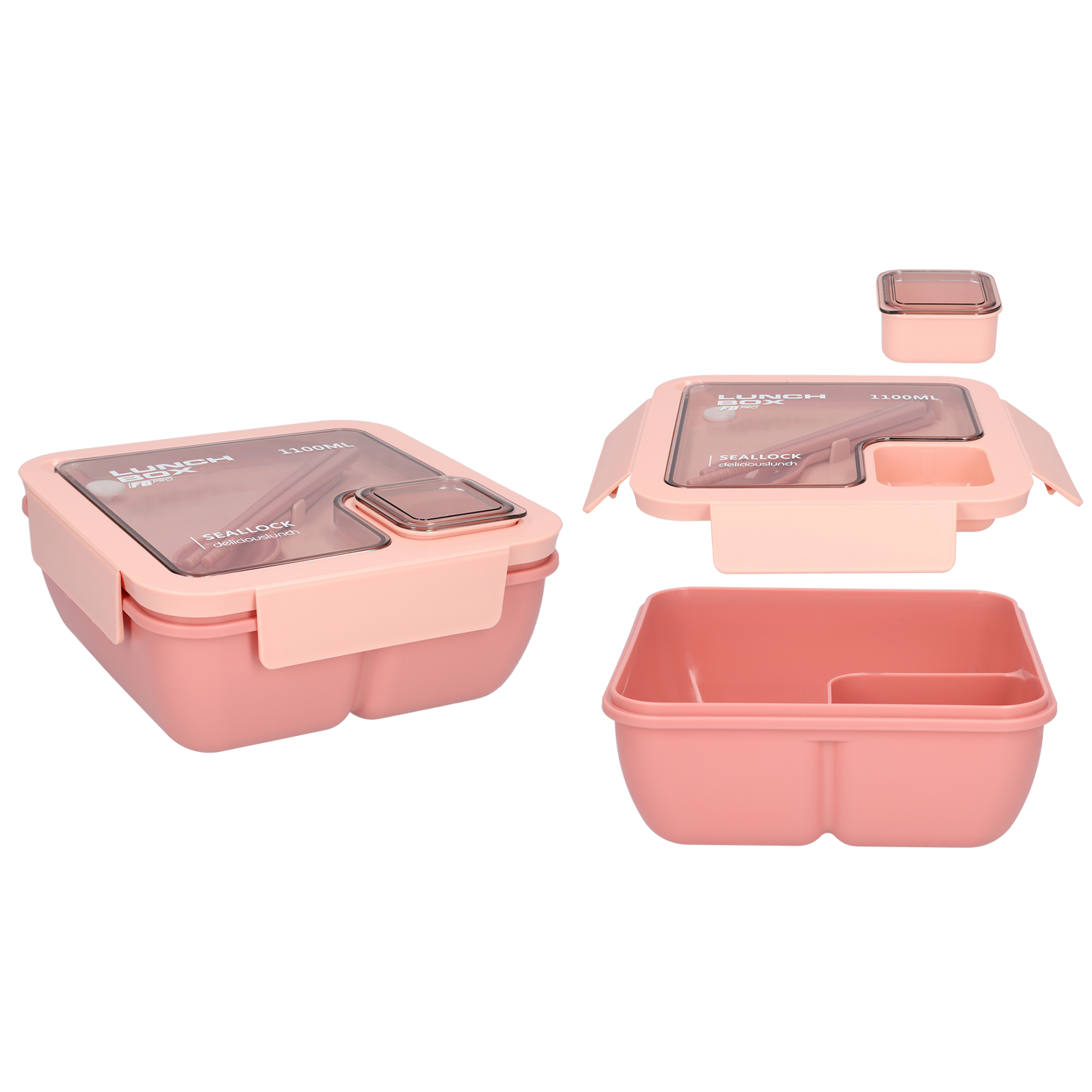 Vierkante lunchbox 1100ml