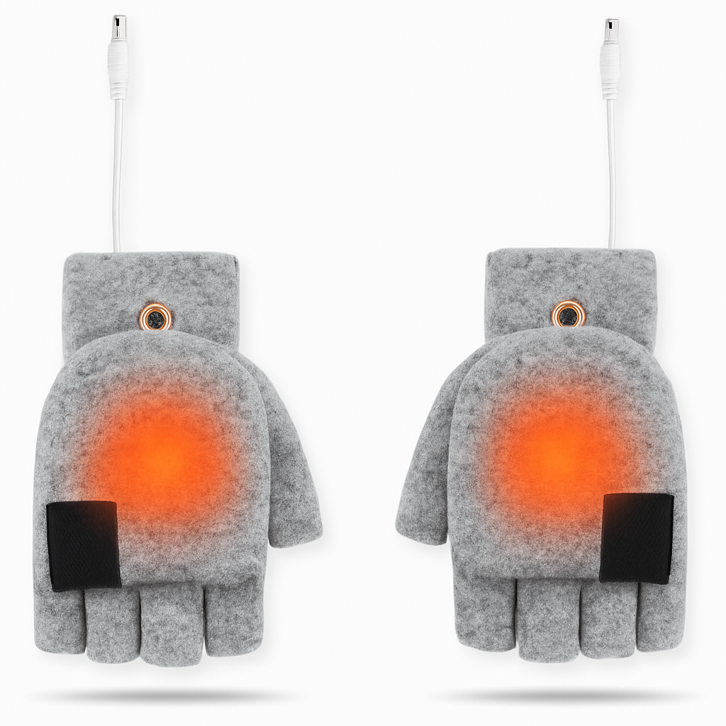 Vingerloze Gebreide Winterhandschoenen Verwarmd