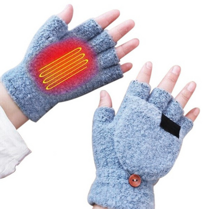 Vingerloze Gebreide Winterhandschoenen Verwarmd