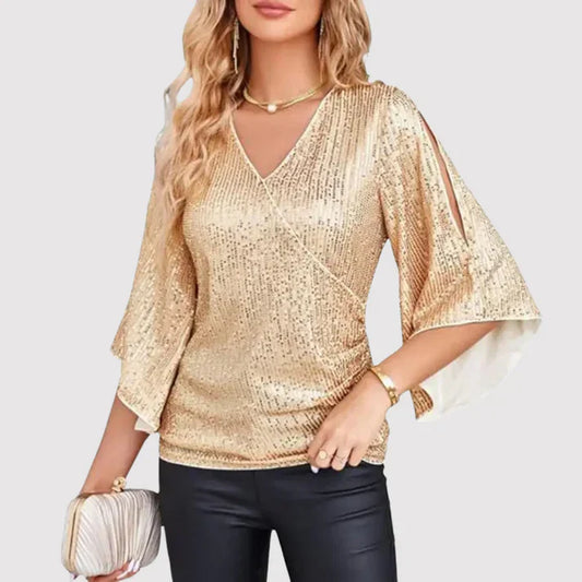 Glitter Top Dames – Glanzende Top voor Feestelijke Gelegenheden en Avondkleding