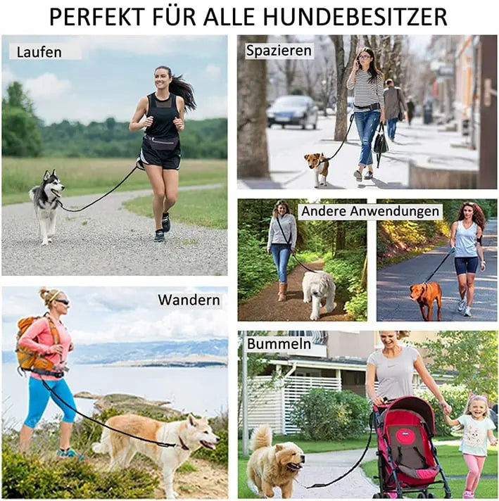 Vrijhands wandelset met lijn en tas