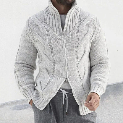 Rollkragen Cardigan heren – Stijlvolle gebreide trui voor casual en formele gelegenheden