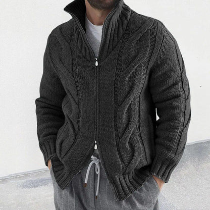 Rollkragen Cardigan heren – Stijlvolle gebreide trui voor casual en formele gelegenheden
