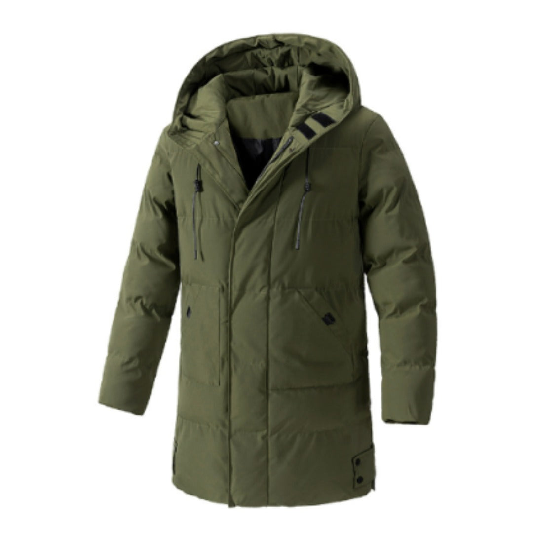 Heren Pufferjack met Capuchon – Warm Gewatteerd Jack met Meerdere Zakken