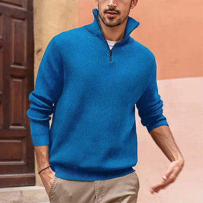 Pullover heren – Hoge kraag trui van zachte stof voor casual en formele stijl