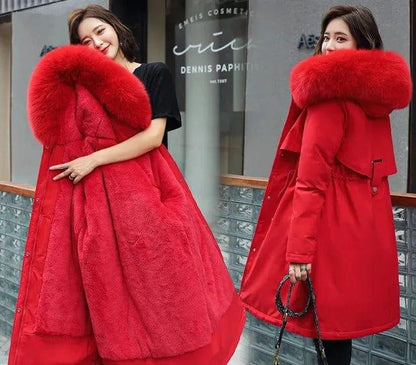 Lange Dames Mantel met Kapuze – Warme en Stijlvolle Winterjas voor Dames