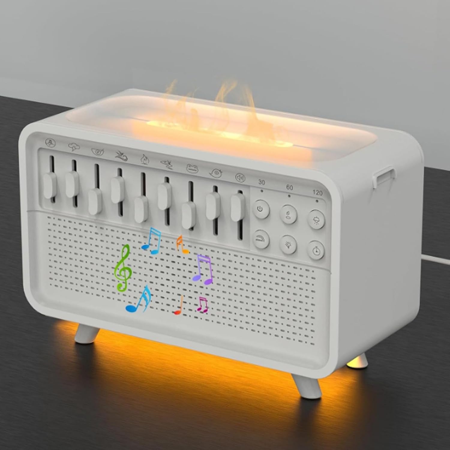 Witte Ruis Machine Luchtbevochtiger Geluidsmachine Diffuser Bluetooth