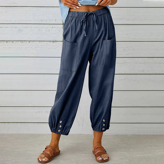 Comfortabele Casual Broek Dames – Lichte, Ademend en Stijlvolle Broek voor Vrije Tijd