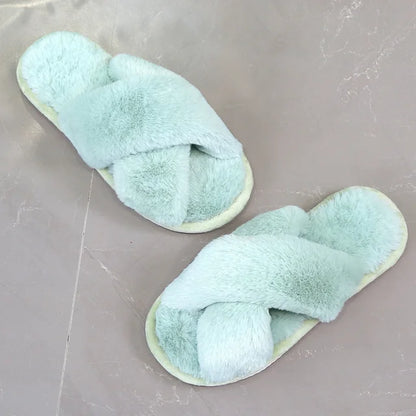 Dames Pantoffels met Kruisriemen – Comfortabele Slippers voor Thuis