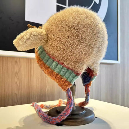 Vrouwen Gebreide Beanie Muts met Hertenoren