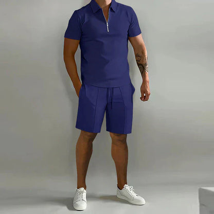 Zomerset heren – Polo en short set van ademend materiaal voor warme dagen