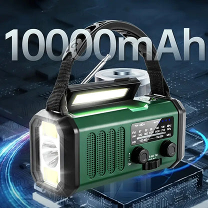 Zonne-energie Noodradio Powerbank Radio LED Lamp Buiten