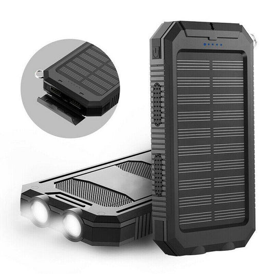 Zonne-energie Powerbank Waterdichte USB Oplader Zaklamp