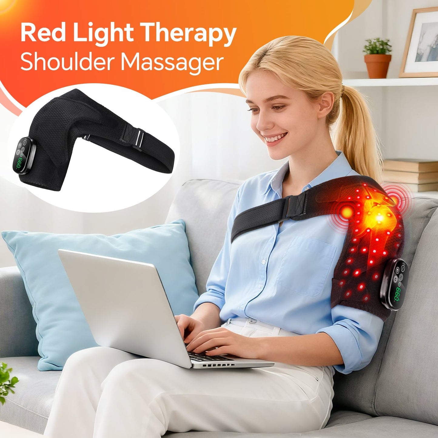 Roodlichttherapie Schoudermassager 660nm 850nm