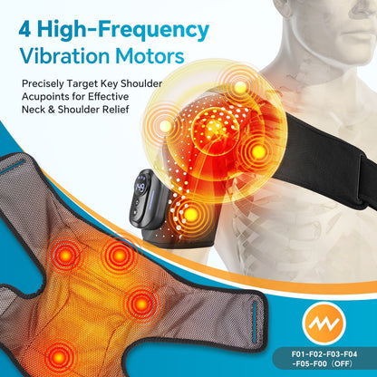 Vibratie Schouderwrap Pad Met Afstandsbediening Verwarmd