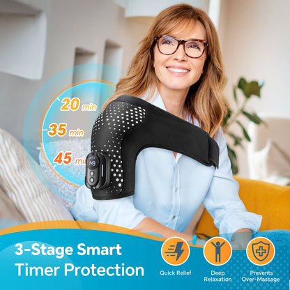 Vibratie Schouderwrap Pad Met Afstandsbediening Verwarmd