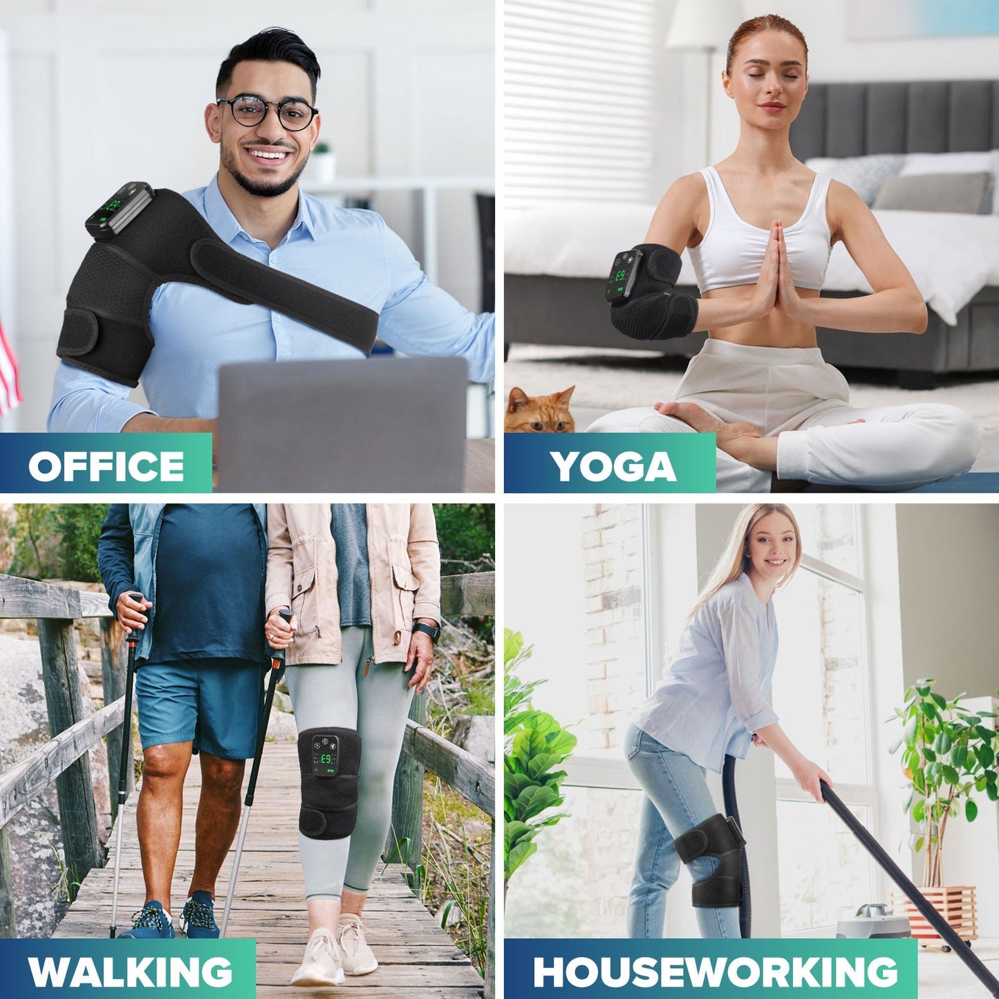 Kniebeschermers Schouderbeschermers Elleboogbeschermers Set 3-in-1