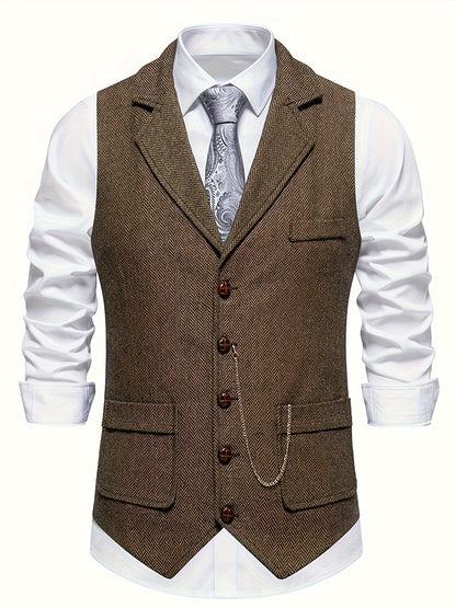 Heren vest met revers – Stijlvol en comfortabel herenjack voor casual en formele gelegenheden
