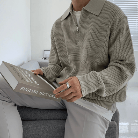 Heren Pullover met Rits – Comfortabele en Stijlvolle Trui voor Koude Dagen