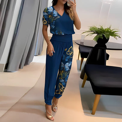 Dames blouse en broek set – Elegante outfit voor casual en feestelijke gelegenheden