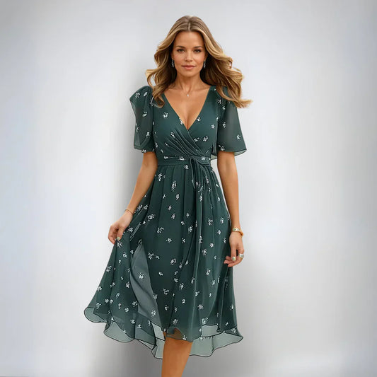 V-hals Jurk Dames – Elegante Jurk voor Feestelijke Gelegenheden en Casual Dagen