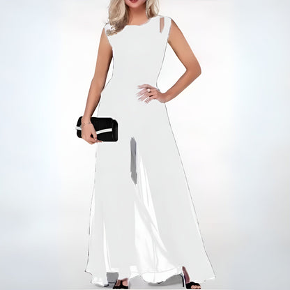 Mouwloze Jumpsuit Dames – Elegante jumpsuit zonder mouwen voor zomerfeest