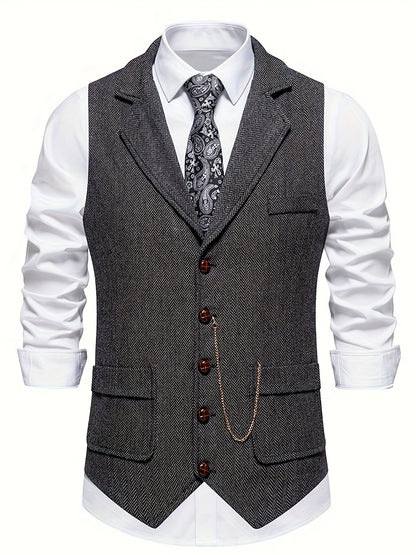 Heren vest met revers – Stijlvol en comfortabel herenjack voor casual en formele gelegenheden