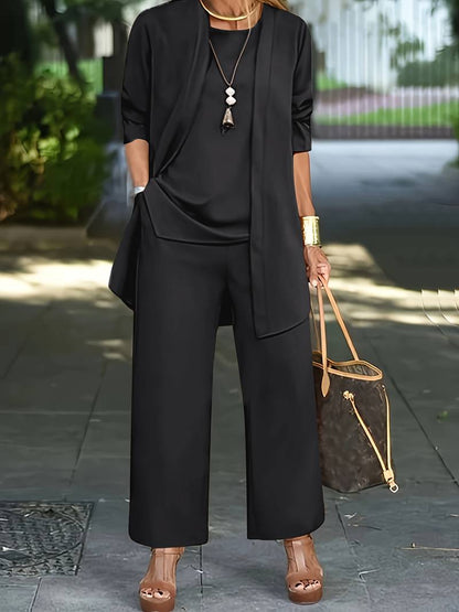 Elegante Dames Ensemble – Drie-delige Outfit voor Feestelijke Gelegenheden