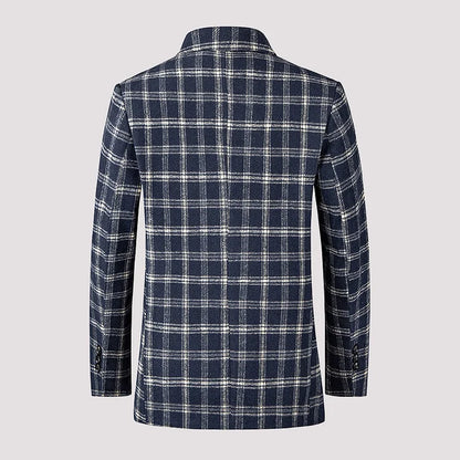 Blazer heren – Warme geruite blazer met reverskraag voor casual en zakelijke looks