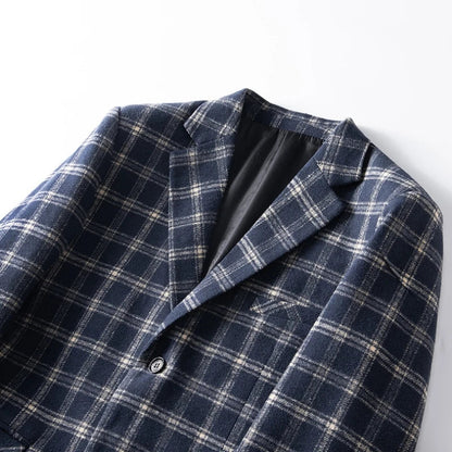 Blazer heren – Warme geruite blazer met reverskraag voor casual en zakelijke looks