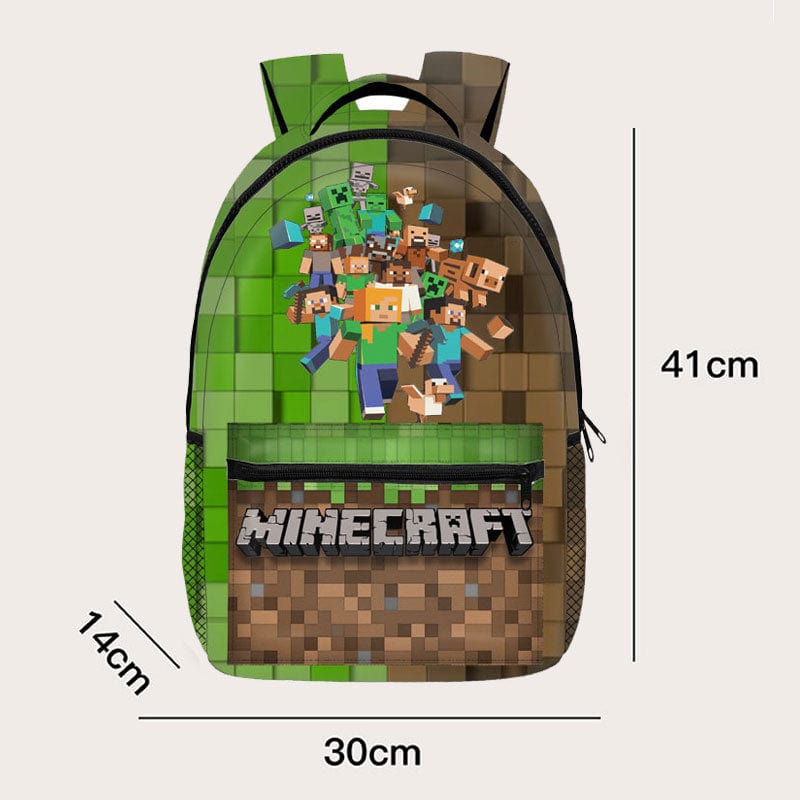 Minecraft Rugzak Kinderen Schooltas Pixelontwerp