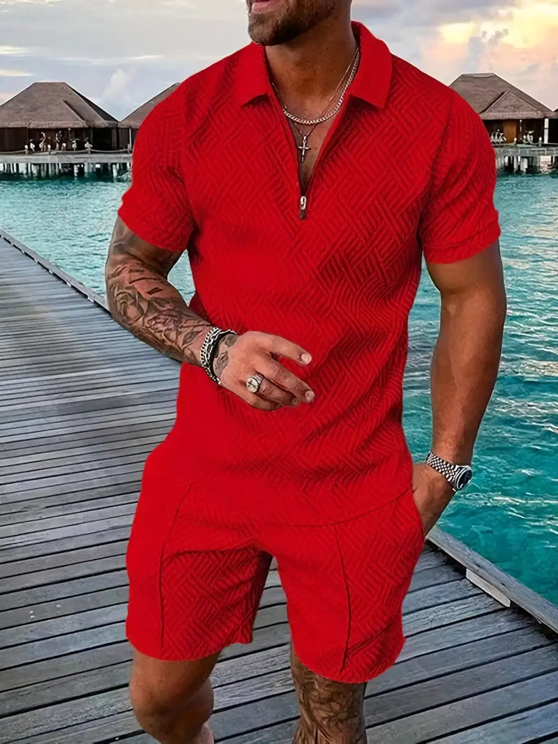 Poloshirt en Shorts voor Heren - Comfortabele Kleding voor Zomer en Vrije Tijd