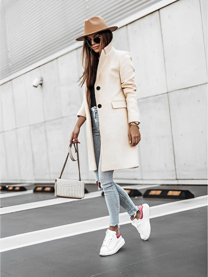Trenchcoat dames – Modieuze lange trenchcoat van hoogwaardig materiaal voor elke gelegenheid