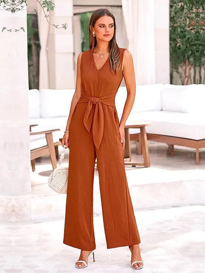 Dames Jumpsuit Terracotta – Elegante jumpsuit voor dames in terracotta kleur, casual en stijlvol