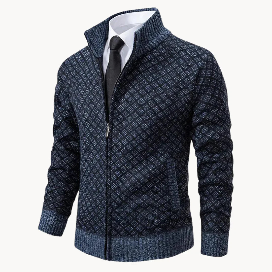 Gebreide trui heren met rits – Klassieke warme trui voor casual en formele stijl