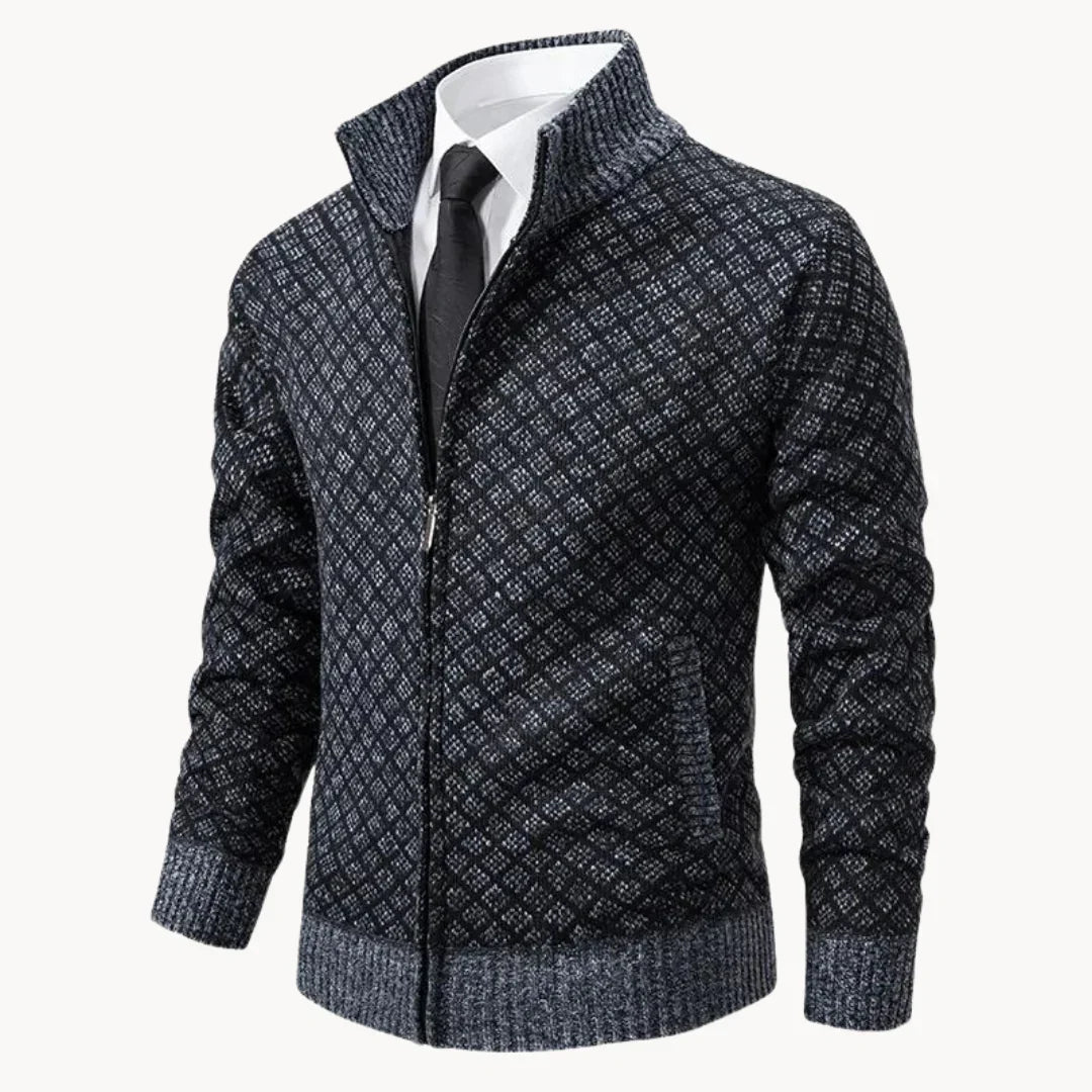Gebreide trui heren met rits – Klassieke warme trui voor casual en formele stijl