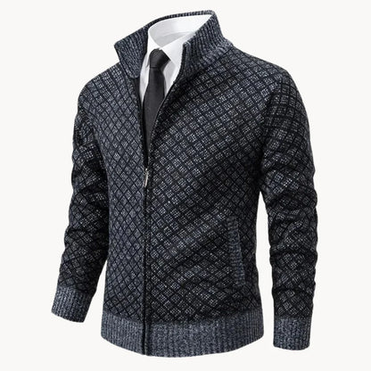 Gebreide trui heren met rits – Klassieke warme trui voor casual en formele stijl