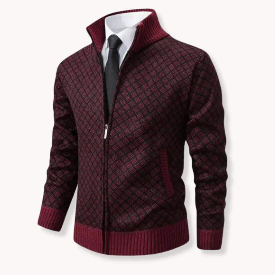 Gebreide trui heren met rits – Klassieke warme trui voor casual en formele stijl